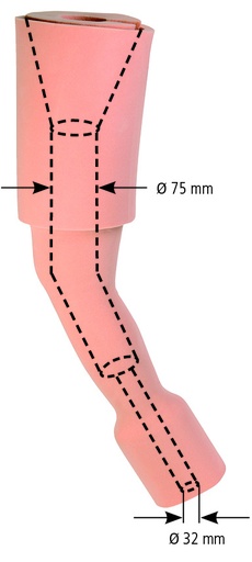 [N62A152-44R] Mousse cosmétique pour Genou KINEGEN Stream - Haut. 52 - Taille 44 -  Droite